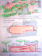 Disegni di studio - Ristrutturazione per l' Auditorium dell'Accademia Nazionale dei Lincei, Roma